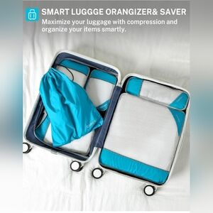 🌺 Compression Packing Cubes, Gonex Extensible Storage Mesh Bags Organizers